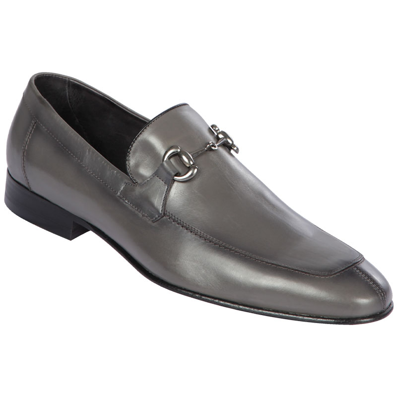 Lombardy Calf Leather Bit Loafers Faded Gray Image