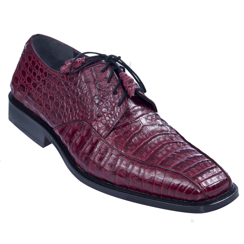 Los Altos Caiman Belly Bicycle Toe Shoes Burgundy Image
