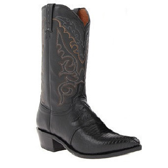 Lucchese M2900.R4 Silas Lizard Boots Black Image