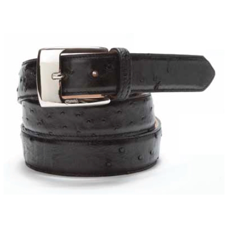 Mauri 100-35 Ostrich Quill Belt Black (Special Order) Image