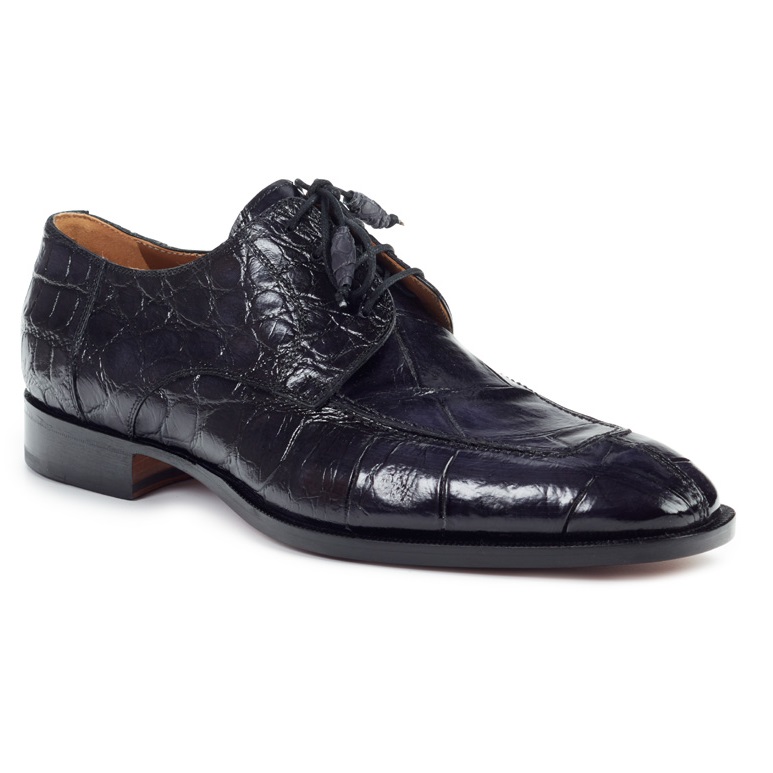 Mauri 1081 Alligator Apron Toe Shoes Black (Special Order) Image