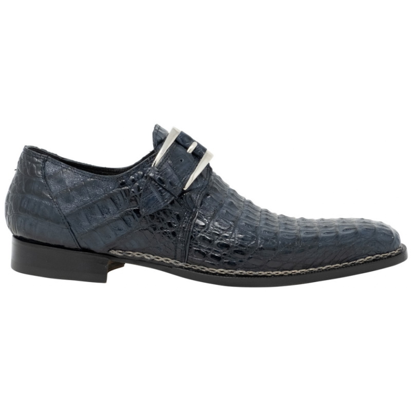 Mauri 1172 Opulent Hornback Monk Strap Shoes Blue (Special Order) Image