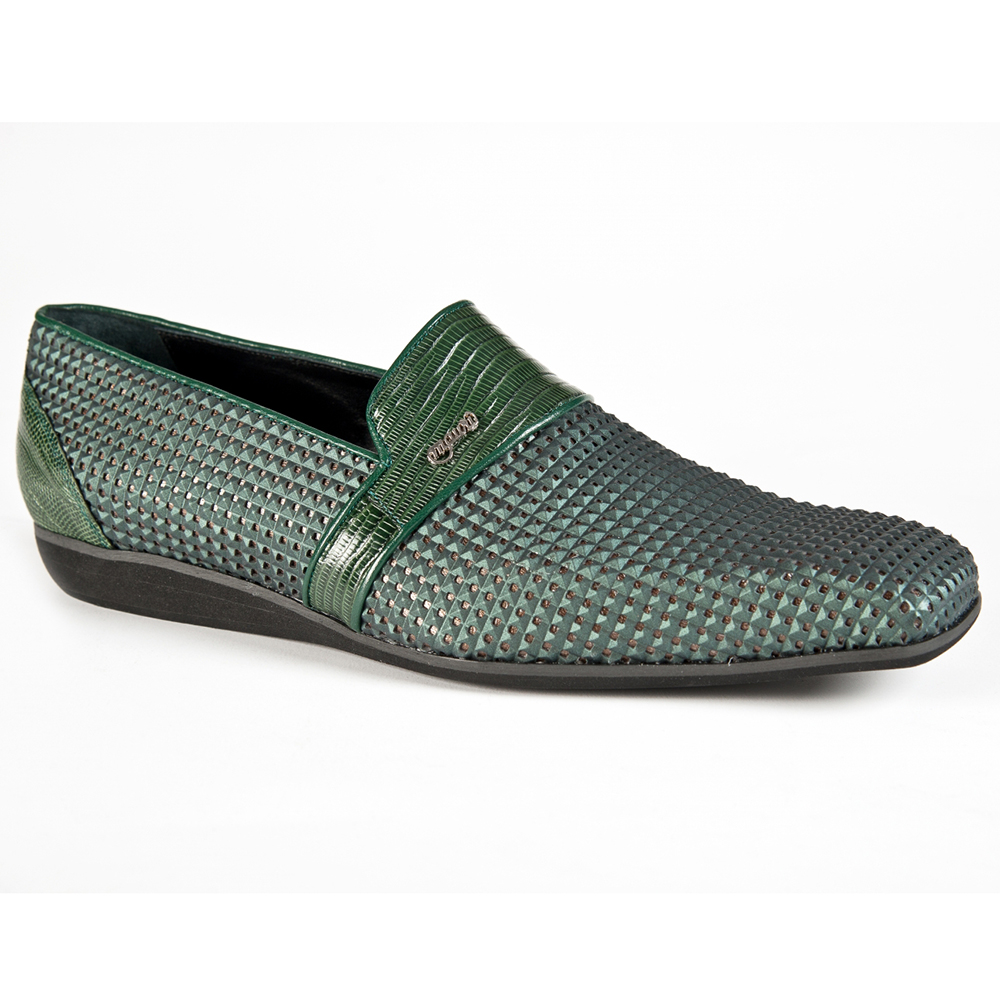 Mauri 2191/1 Fabric Perforated / Tejus Casual Dress Shoes Lafayette Green / Forest Green (Special Order) Image
