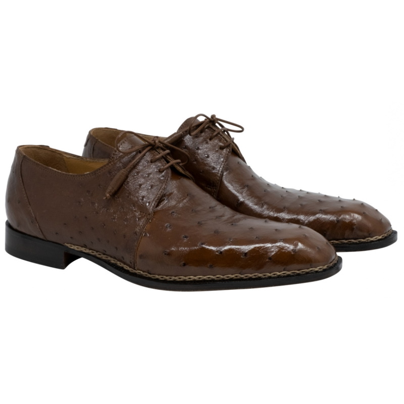 Mauri 3038 Boulevard Ostrich Derby Shoes Kango Tabac (Special Order) Image