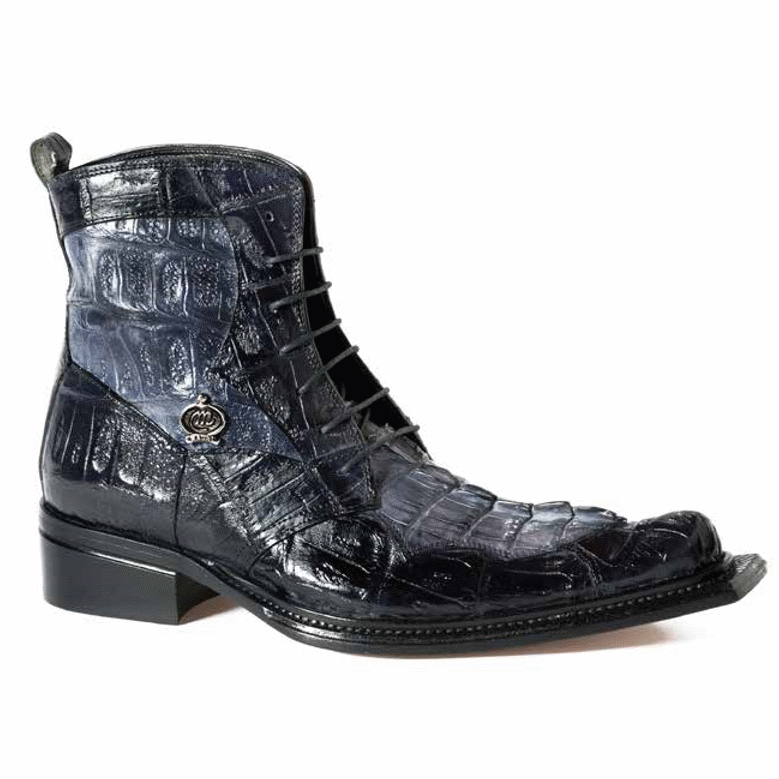 Mauri 42742 Raffaello Crocodile & Hornback Boots Gray / Black (Special Order) Image