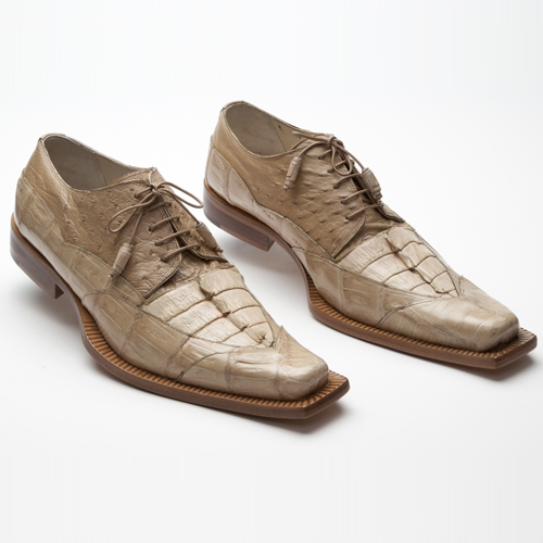 Mauri 44272 Ostrich / Crocodile / Hornback Shoes Champange (Special Order) Image