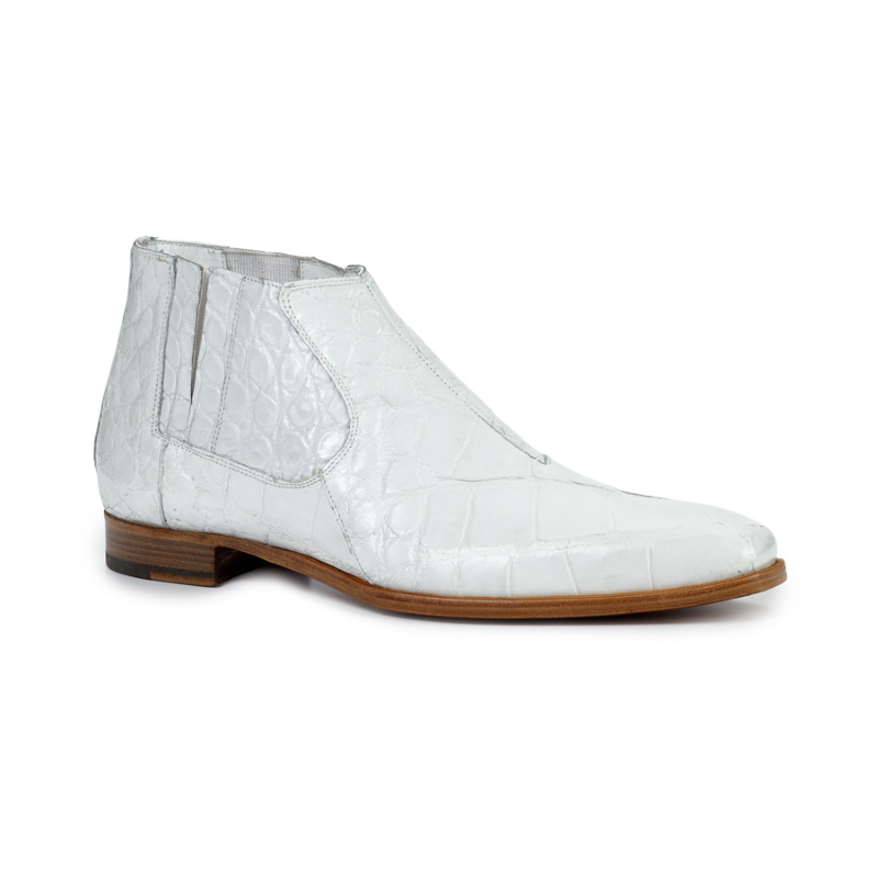 Mauri 4780 Alligator Boots White (Special Order) Image