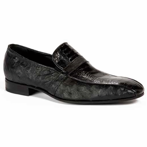 Mauri 4825 Ostrich Loafers Black (SPECIAL ORDER) Image