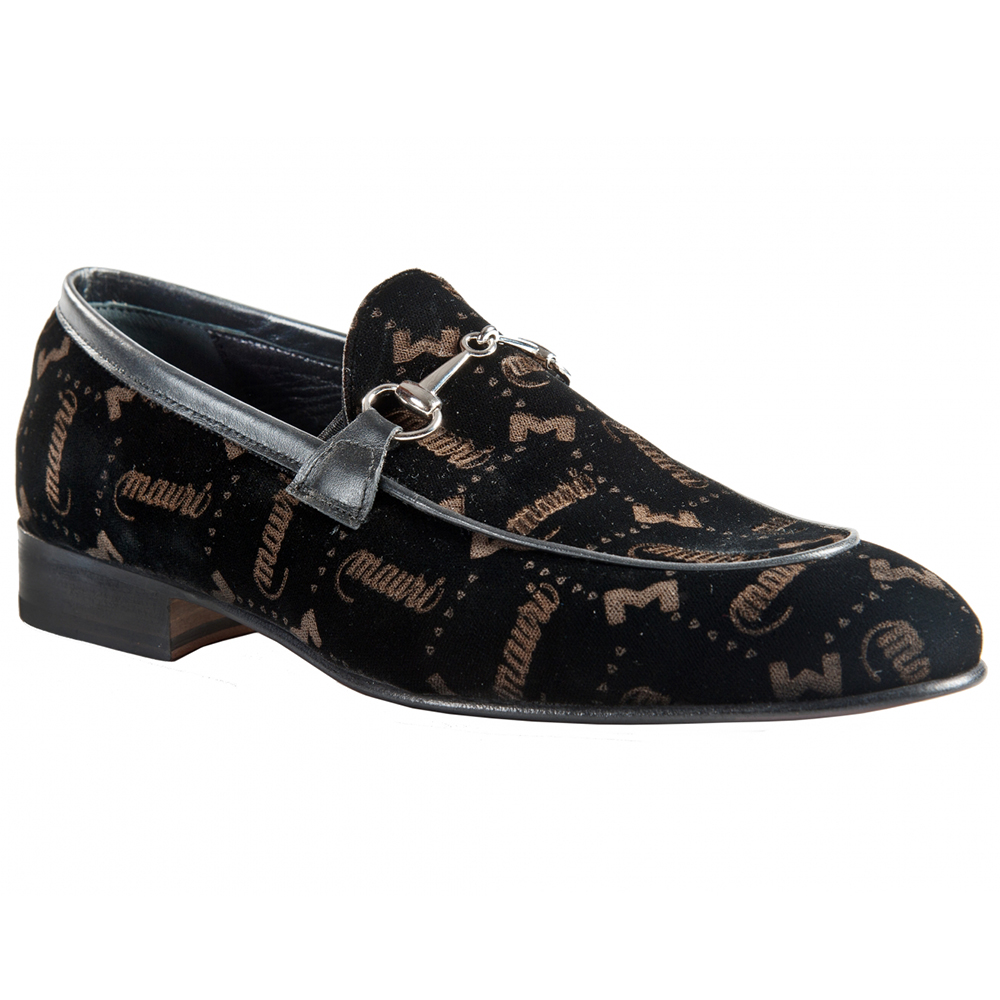 Mauri 4862/1 Velvet / Calfskin Shoes Black (Special Order) Image