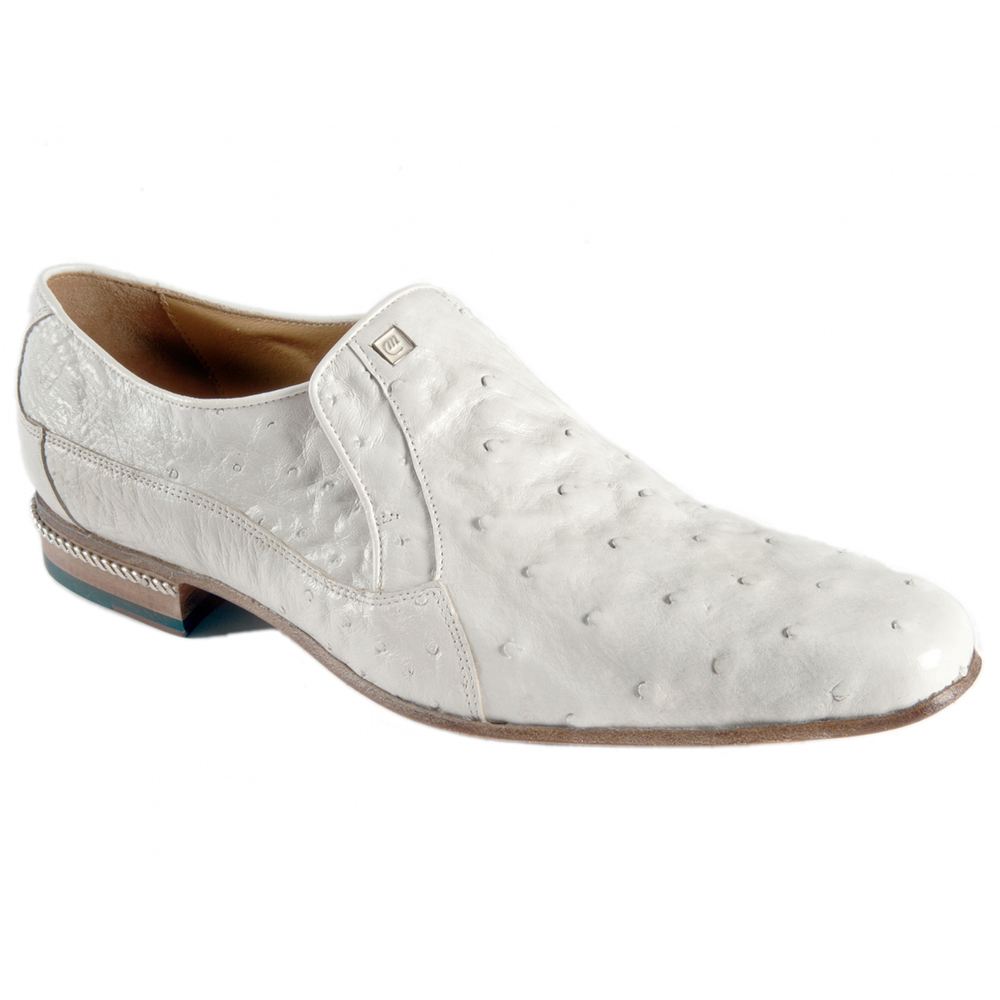 Mauri 4890/1 Ostrich Dress Shoes White (Special Order) Image