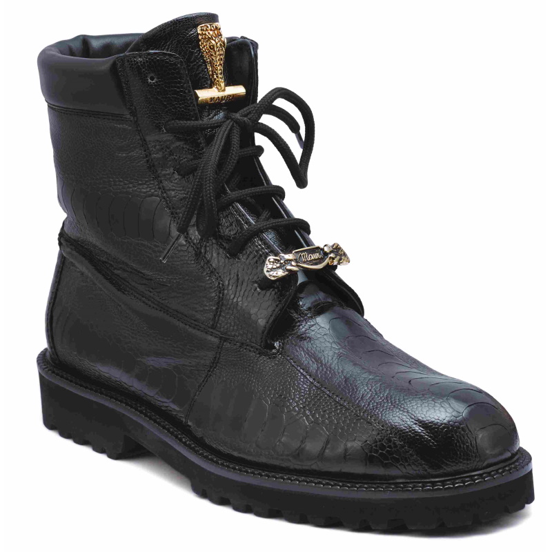 Mauri 4949 Hawk Ostrich Leg Boots Black (Special Order) Image