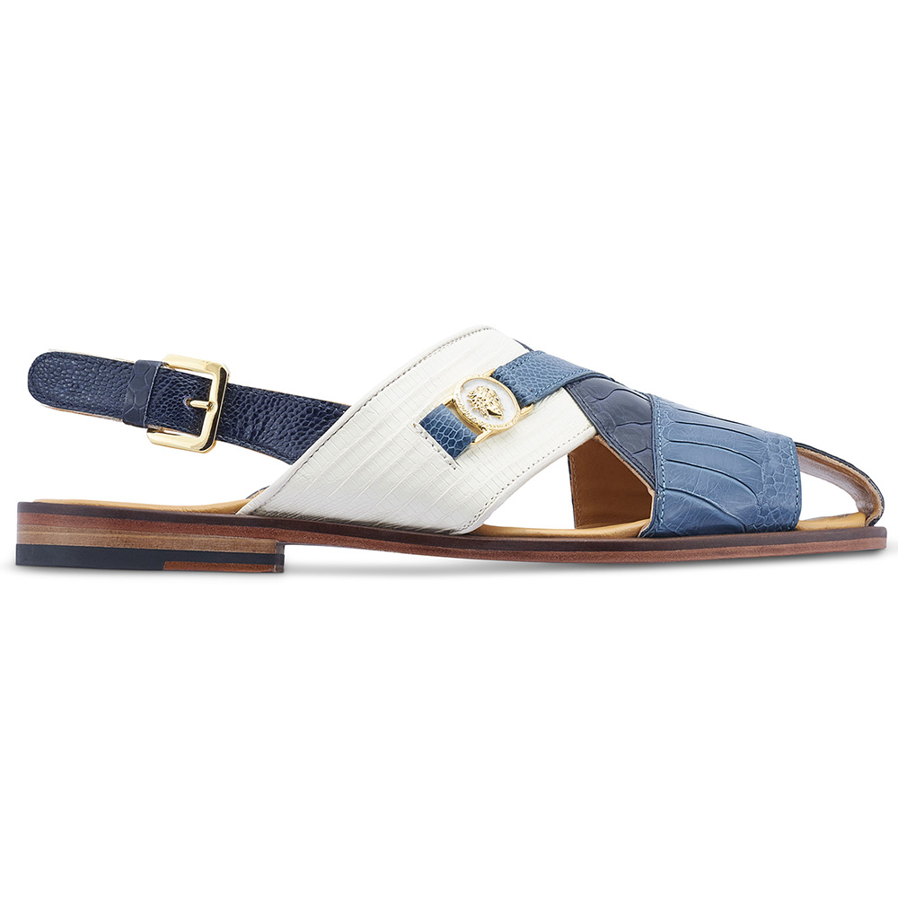 Mauri 5076 Romano W Blue Sandals / Jeans / Cream Image