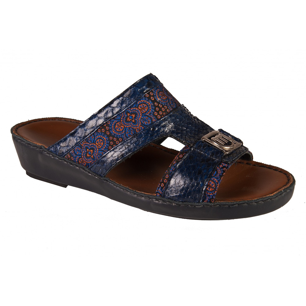 Mauri 5148 Python / Fabric Sandals Blue / Matahari Blue (Special Order) Image