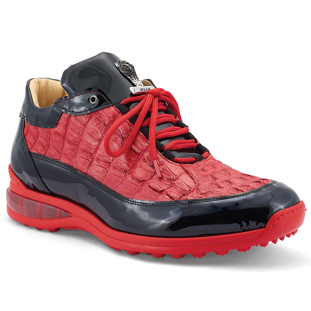 Mauri 8415 Gambit Patent / Hornback Sneakers Black / Red Image