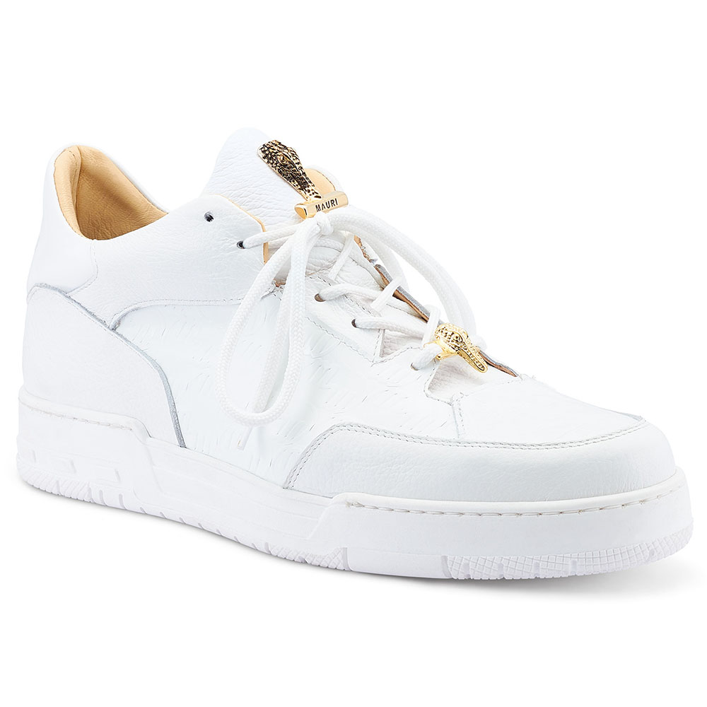 Mauri 8423 Ghost Calfskin and Patent Sneakers White Image