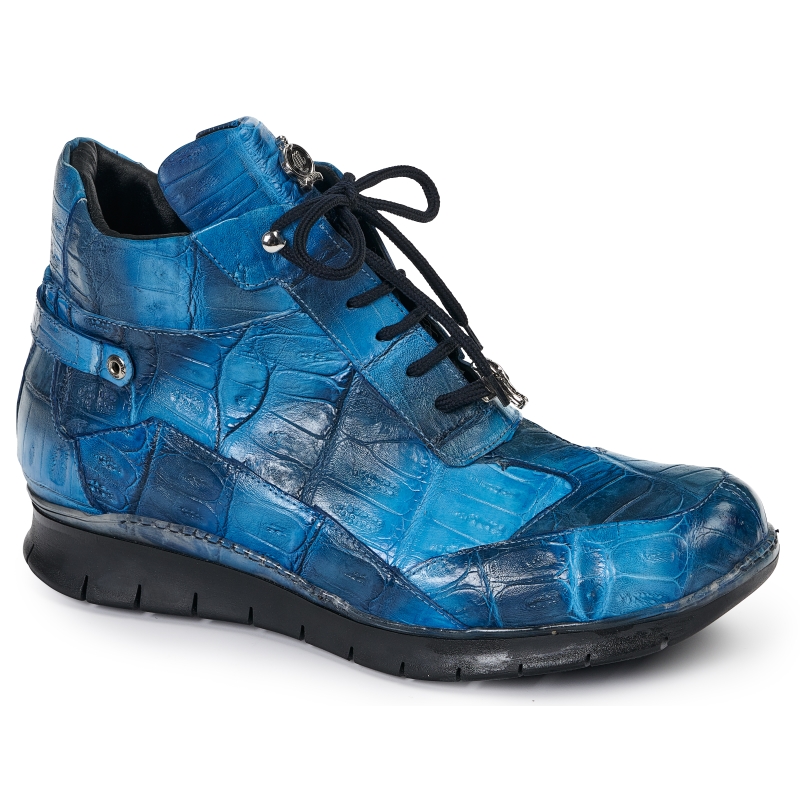 Mauri 8567 Crocodile Sneakers Blue Multi (Special Order) Image