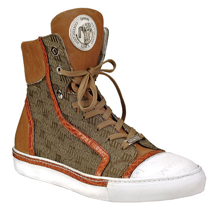 Mauri 8788 Nappa & Fabric Sneakers Cognac (Special Order) Image