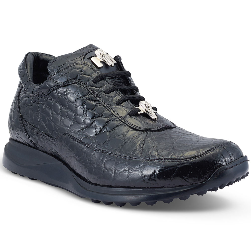 Mauri 8900/2 Alligator Sneakers Solid Black Image