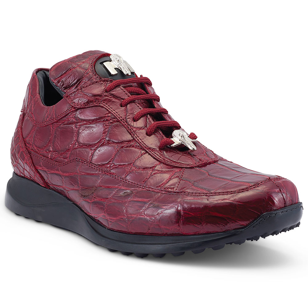 Mauri 8900/2 Alligator Sneakers Solid Ruby Red Image