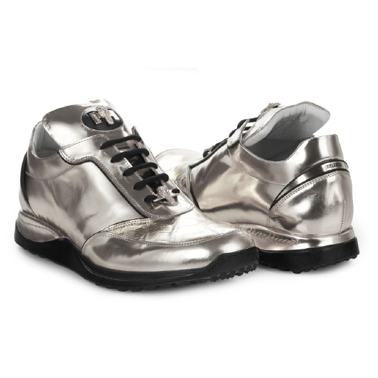 Mauri 8923 Metal Crocodile & Calfskin Sneakers (Special Order) Image