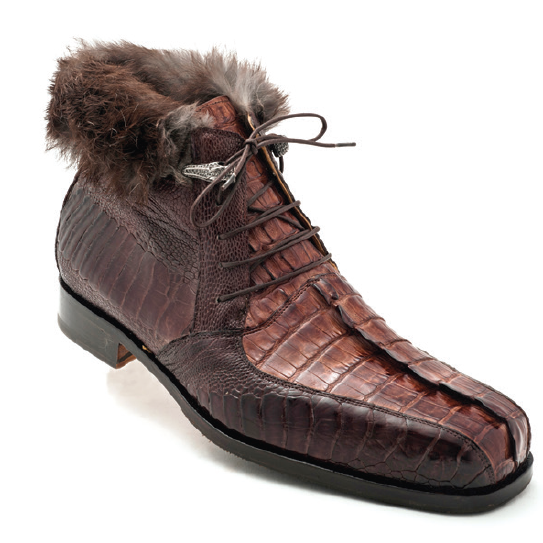 Mauri Cervinia 4569 Hornback & Ostrich Boots Sport Rust / Dark Brown (Special Order) Image
