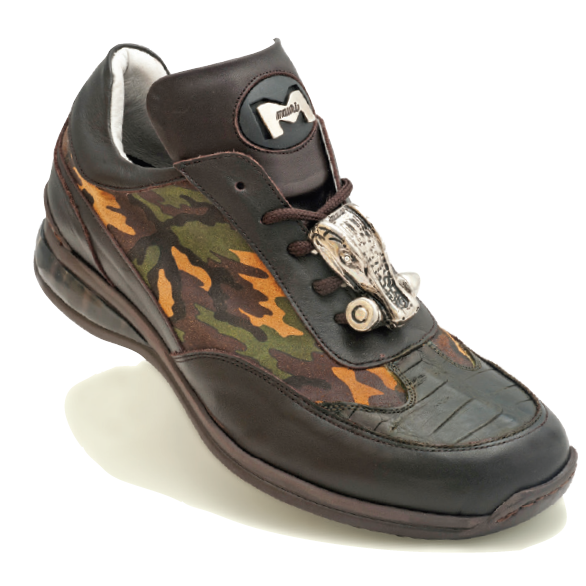 Mauri Concrete Jungle 8655 Crocodile & Nappa Sneakers Camo / Sport Rust (Special Order) Image