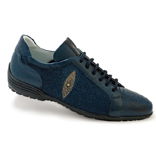 Mauri Deep Blue 8527 Ostrich & Stingray Sneakers Wonder Blue (Special Order) Image