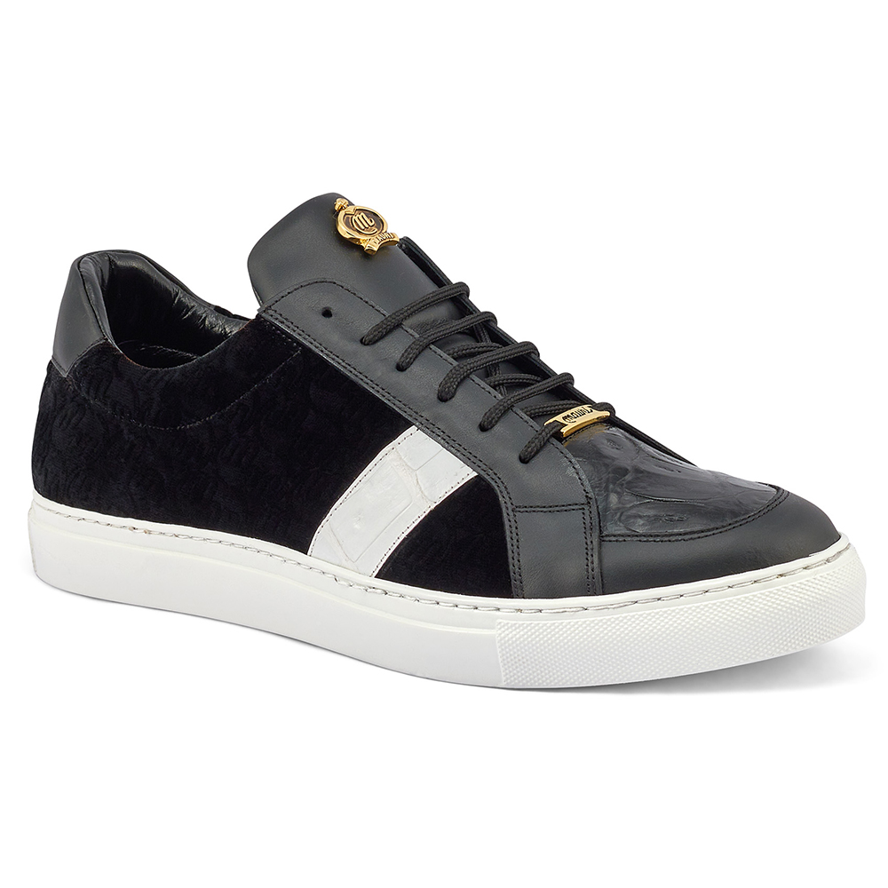 Mauri Freeze 8418 Nappa Croc & Velvet Sneakers Black / White Image