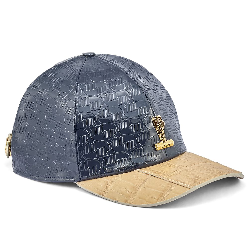 Mauri H65 Baby Croc & Patent Embossed Hat W Blue / Champagne Image