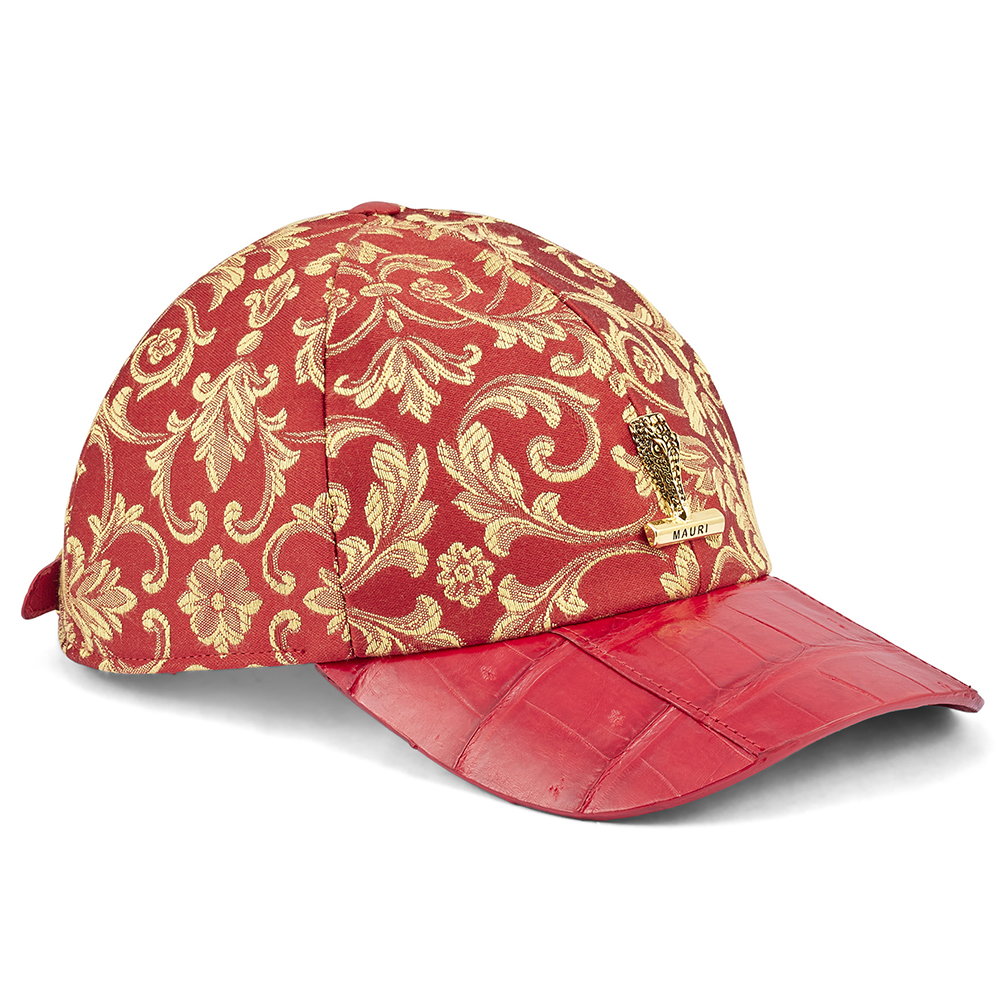 Mauri H65 Croc & Gobelins Fabric Hat Red Image