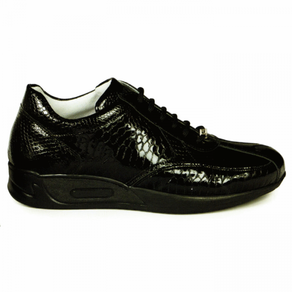 Mauri M788 Patent Python Print Sneakers Black (Special Order) Image