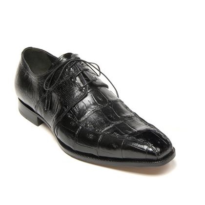 Mauri Portico 4680 Crocodile & Ostrich Shoes Black (Special Order) Image