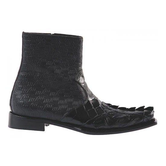 Mauri 44167 Nappa/Crocodile Boots Black (Special Order) Image