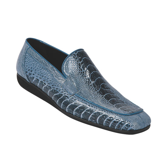 Mauri 9211 Ostrich Loafers Blue (Special Order) Image