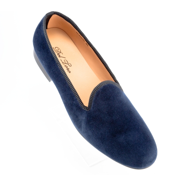 Men's Blue Velvet Shoes - Blue Velvet Shoe, Velvet Loafers