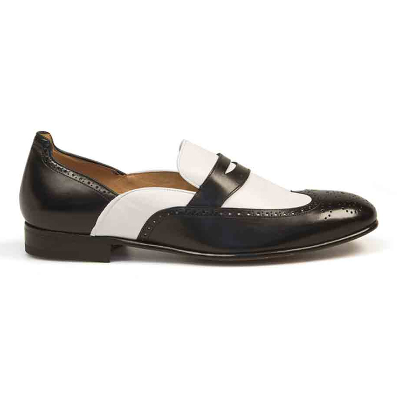Mezlan Carletto Loafer Shoes Black / White Image