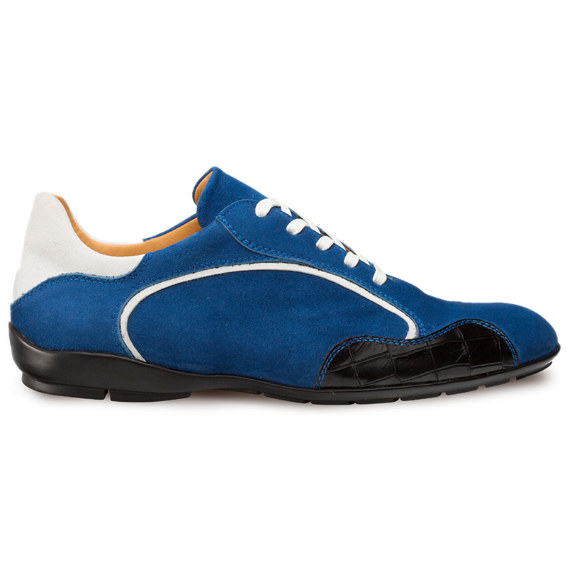 Mezlan Coronado Suede Sneaker Blue / White Image