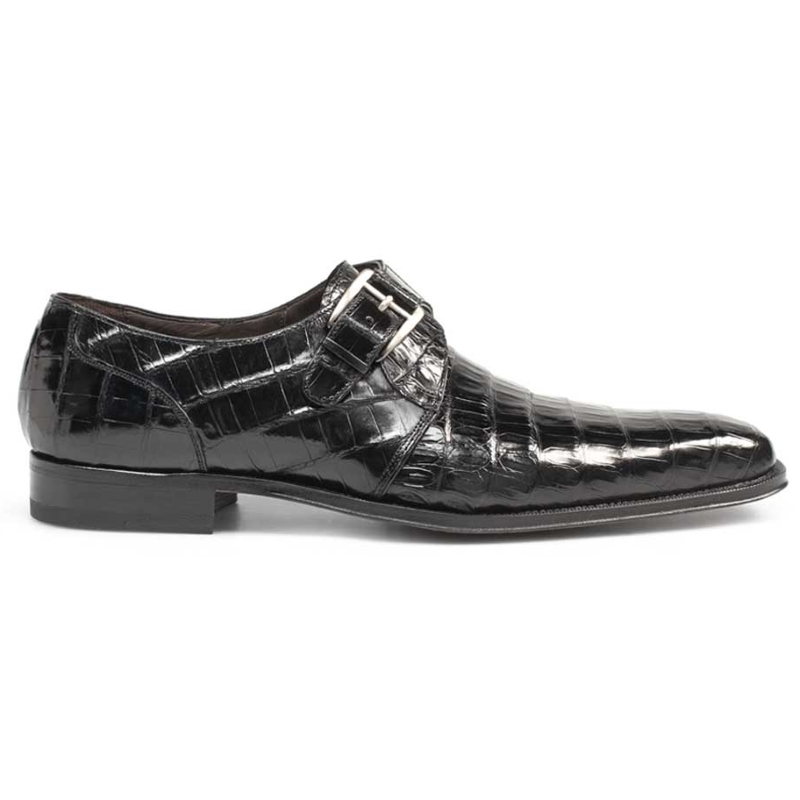 Mezlan Dallas Crocodile Shoes Black Image
