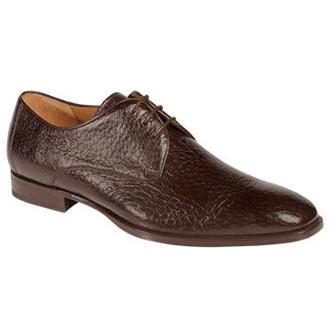 Mezlan Escorial Peccary Plain Toe Derby Shoes Brown Image