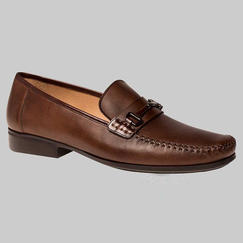 Mezlan Ghedini Calfskin Mocassin Shoes Cognac / Brown Image