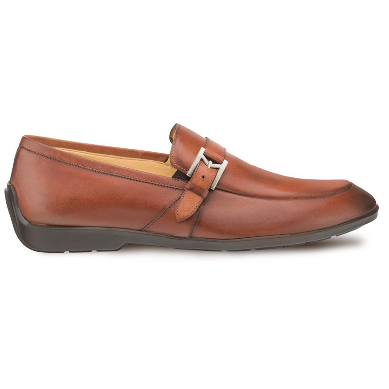 Mezlan Granby Calfskin Monkstrap Shoes Cognac (9805) Image