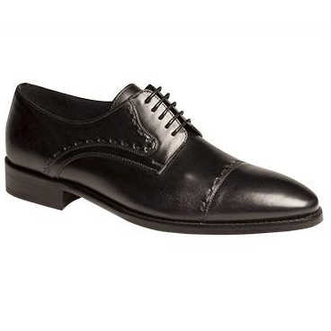 Mezlan Lombardo Cap Toe Derby Shoes Black Image