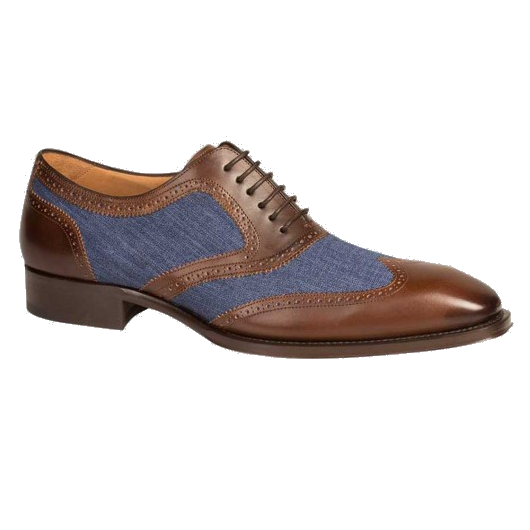 Mezlan Pasteur Wingtip Spectator Shoes Brown / Blue Image