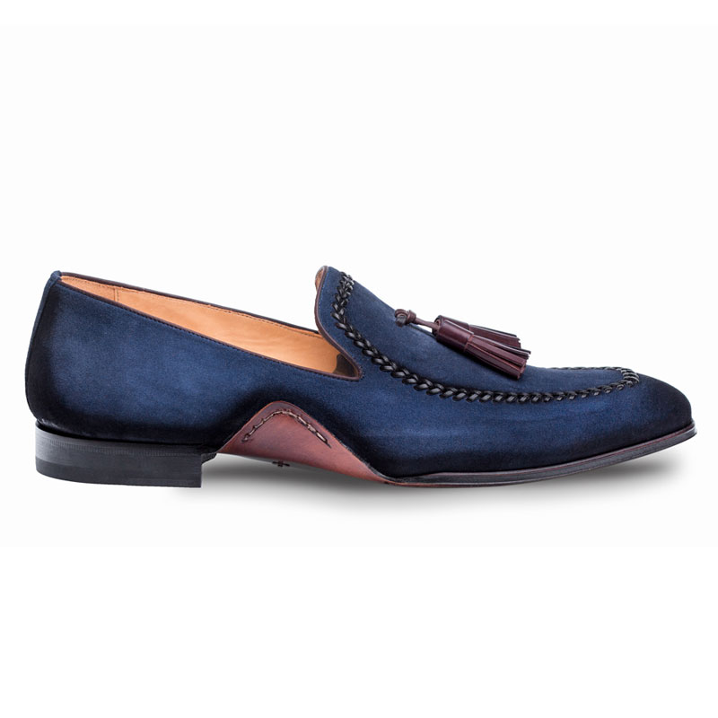 Mezlan Plazza Loafer Shoes Blue Image