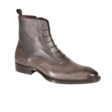 Mezlan Provence Burnished & Tumbled Calfskin Boots Gray Image