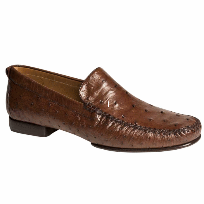 Mezlan Rollini Ostrich Loafers Tabac Image