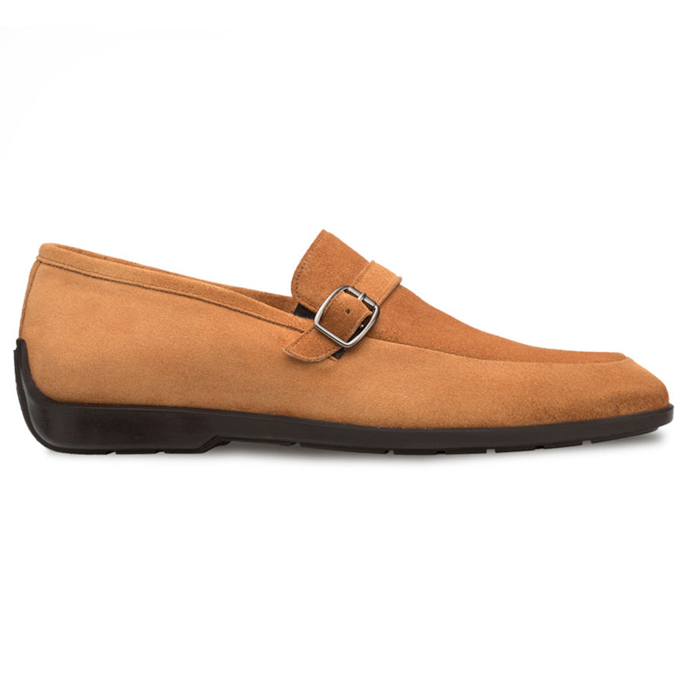 Mezlan Suede Rubber Sole Loafers Tan Image