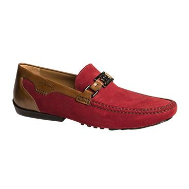 Mezlan Taddeo Oiled Suede Bit Driving Shoes Brick / Tan Image