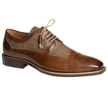 Mezlan Uffizi Suede & Calfskin Spectator Shoes Brown / Taupe Image