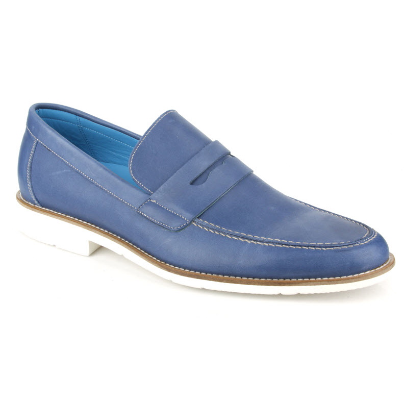 Michael Toschi Cabo Penny Loafers Blue Image